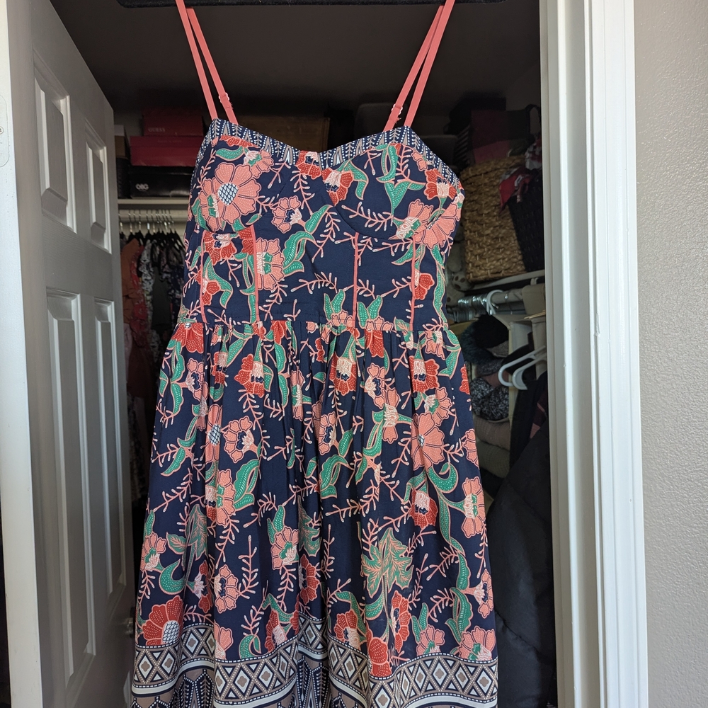 💙🌸Band of Gypsies Navy and Pink Dress🌸💙